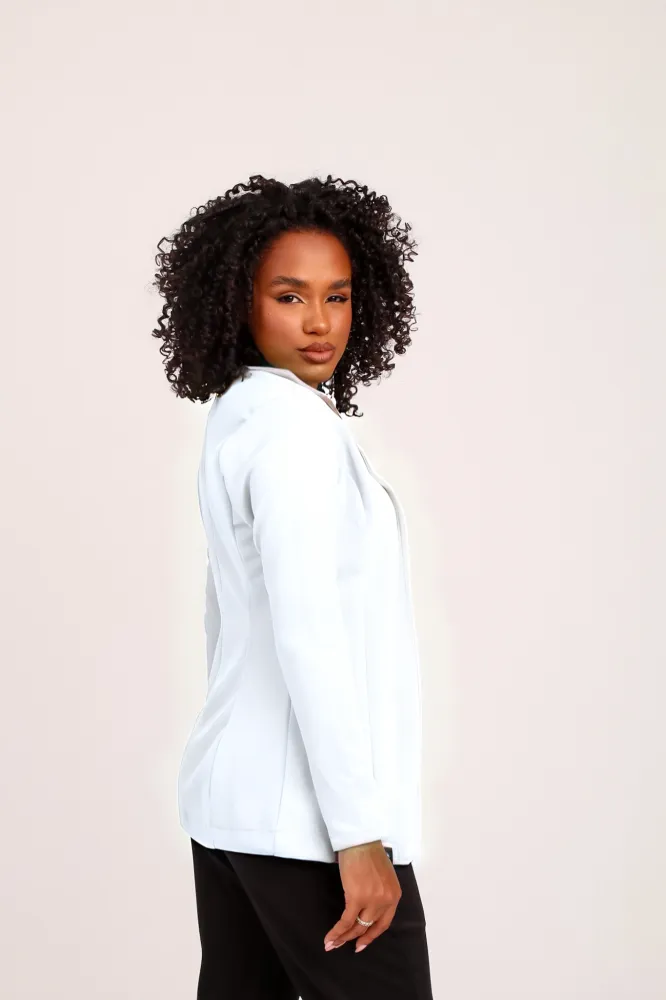Blazer de luxo Lady Griffe Off White
