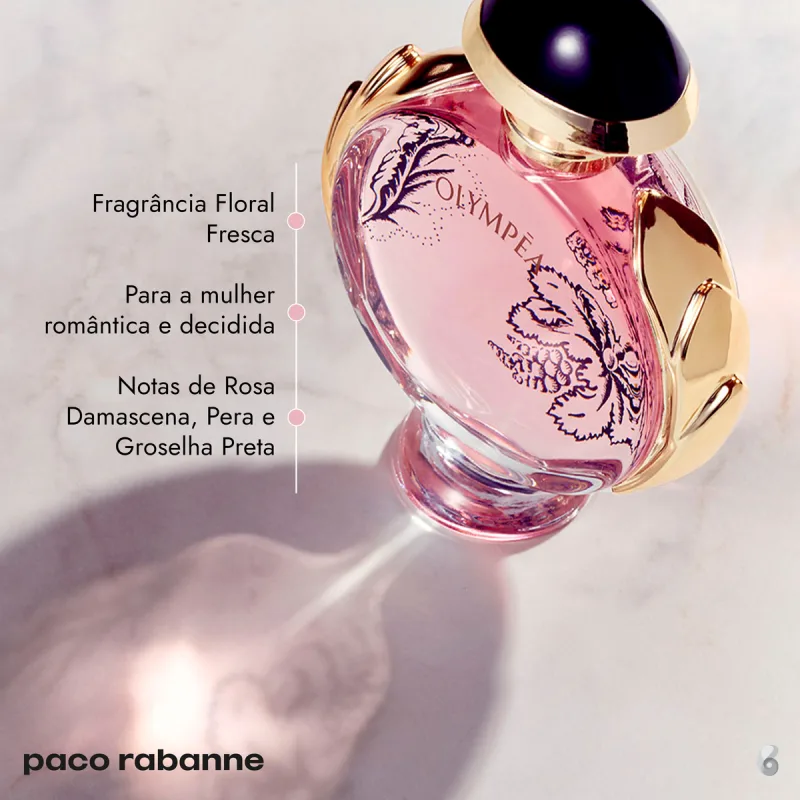 PERFUME FEMININO OLYMPEA BLOSSOM EAU DE PARFUM PACO RABANNE 80ml - Imagem 4