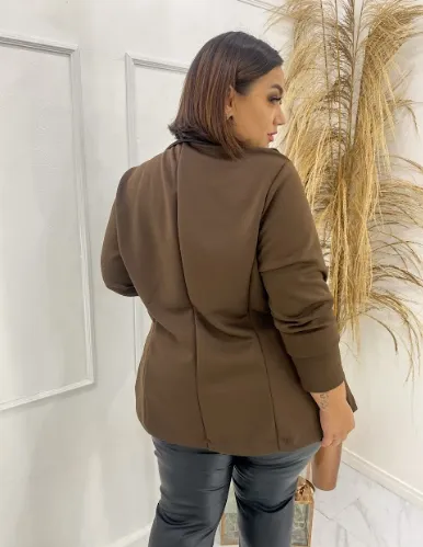 Blazer de luxo Lady Griffe Marrom - Imagem 2